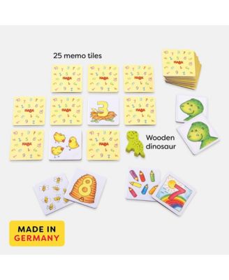 Number Dinosaur Game - Mini Counting Travel Game for Kids Ages 3-8, Educational Preschool Learning Toy with Wooden Dinosaur and Tiles