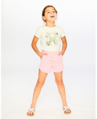 Little Girls Cotton Jersey Shorts Dusty