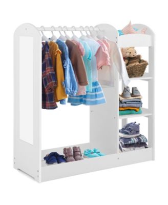 Kids Dress Up Storage Organizer with Built In Mirror