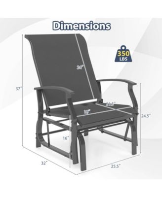 Outdoor Glider Chairs Set of Two with Ergonomic Seating
