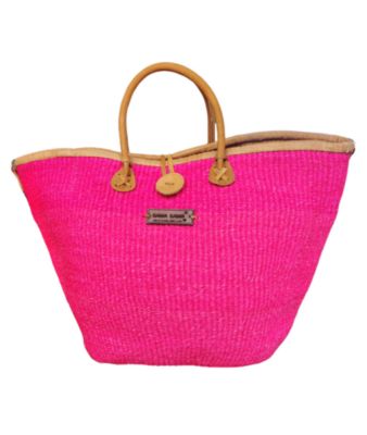 Women's Harvest Glow Handmade Sisal Straw Medium Tote Purse