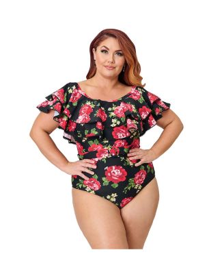 Women's Plus Size Off Shoulder Nantucket Swimsuit