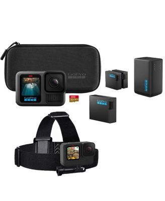 HERO13 Black Camera Extended Power Bundle with Head Strap Mount for GoPro HERO 13, 12, 11, 10, 9, 8 Camera