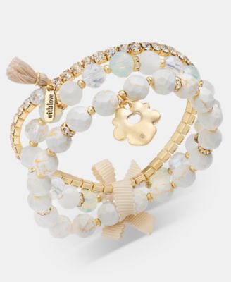 3-Pc. Set Beaded Stretch Bracelets