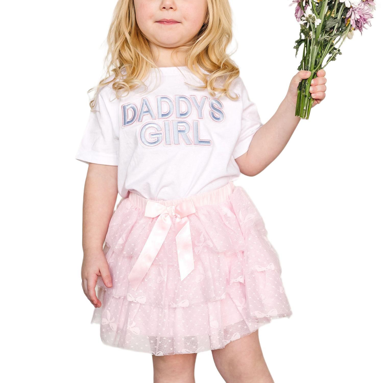 Toddler Girls Daddy's Patch Short Sleeve T-Shirt