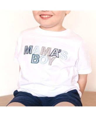 Little Boys Mama's Boy Patchwork Short Sleeve T-Shirt