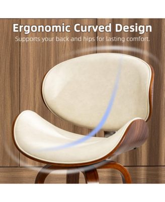 Swivel Bar Stools Set of 2, 26 Inches Mid-Century Modern Counter Height Bar Stools