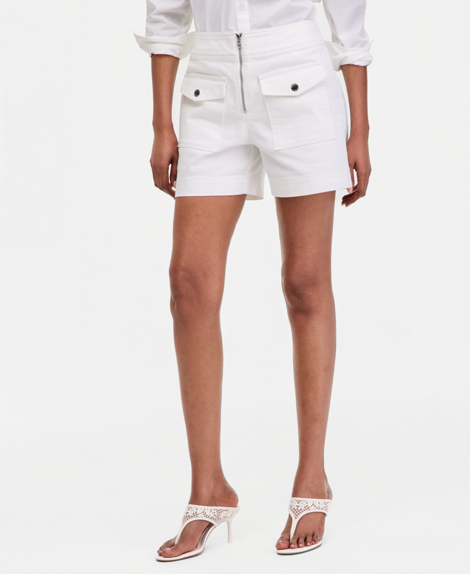 Women's Zip-Front Denim Shorts