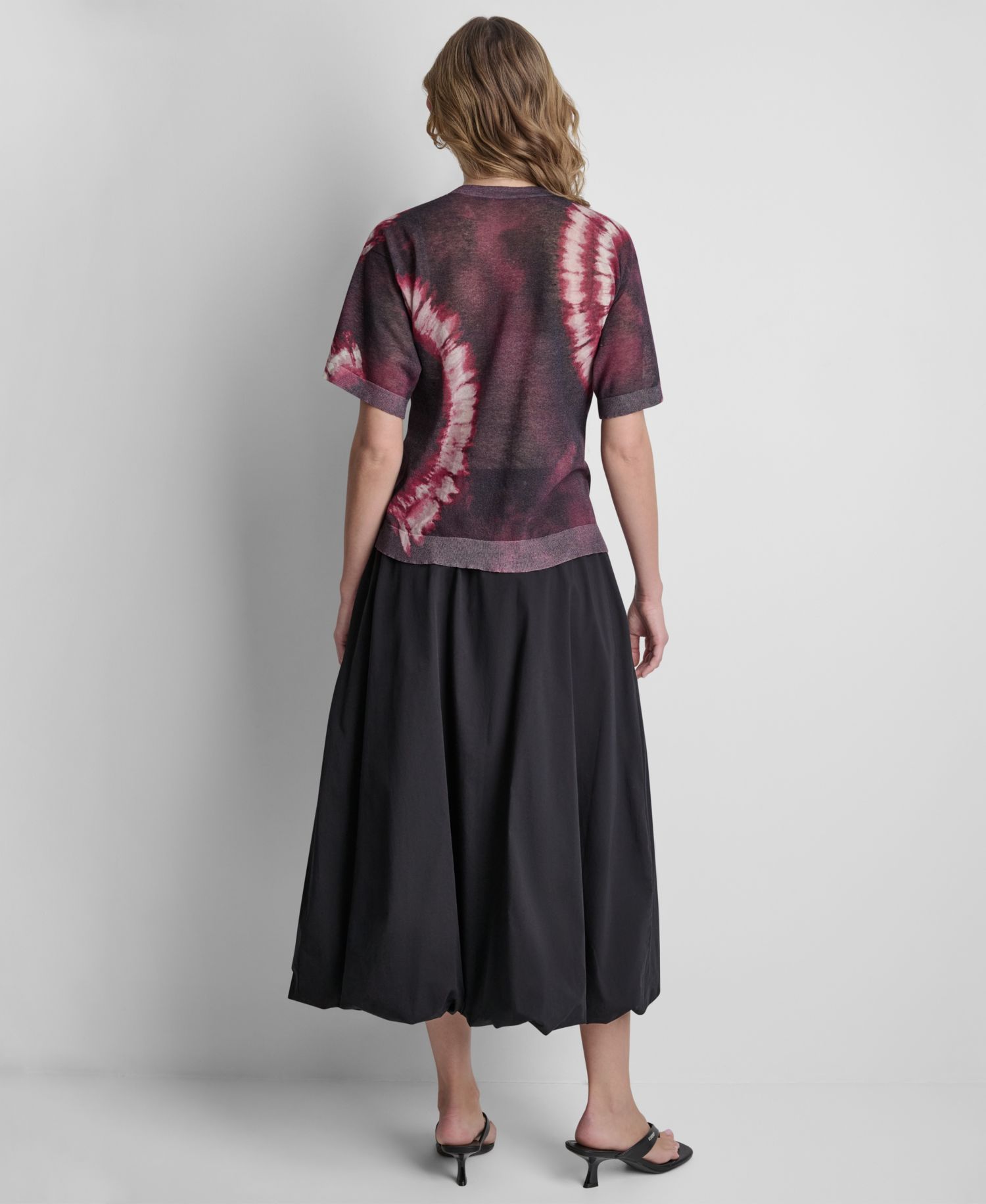 Women's Printed Short-Sleeve Sweater