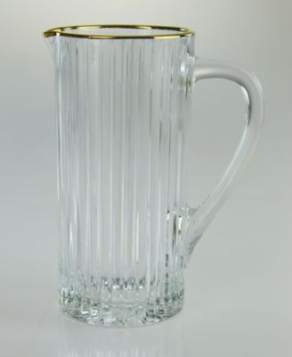 Linear Design Gold Rimmed Pitcher