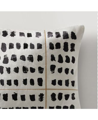 Embroidered Dot Pillow 22"