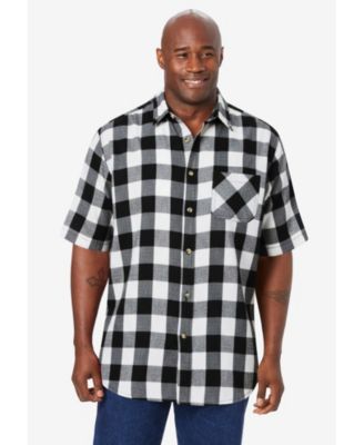 Men's Big and Tall Short Sleeve Flannel Shirt