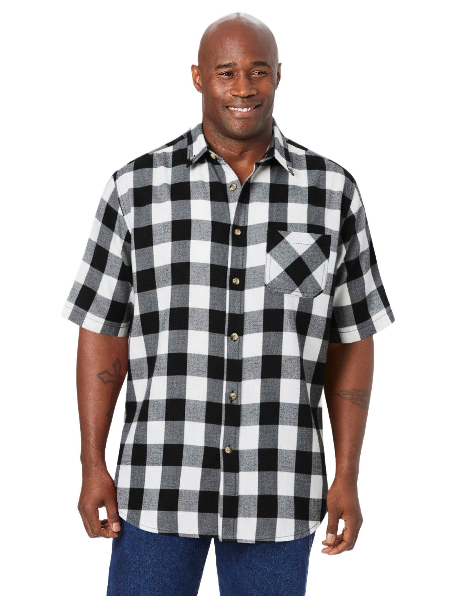 Men's Short Sleeve Flannel Shirt