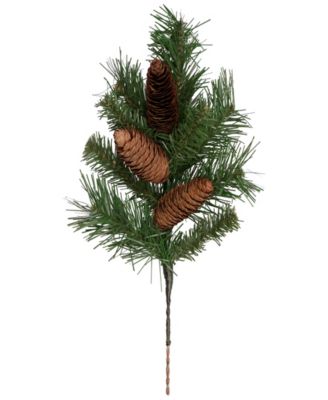 Dakota Pine Artificial Christmas Craft Spray With Pine Cones, 15"