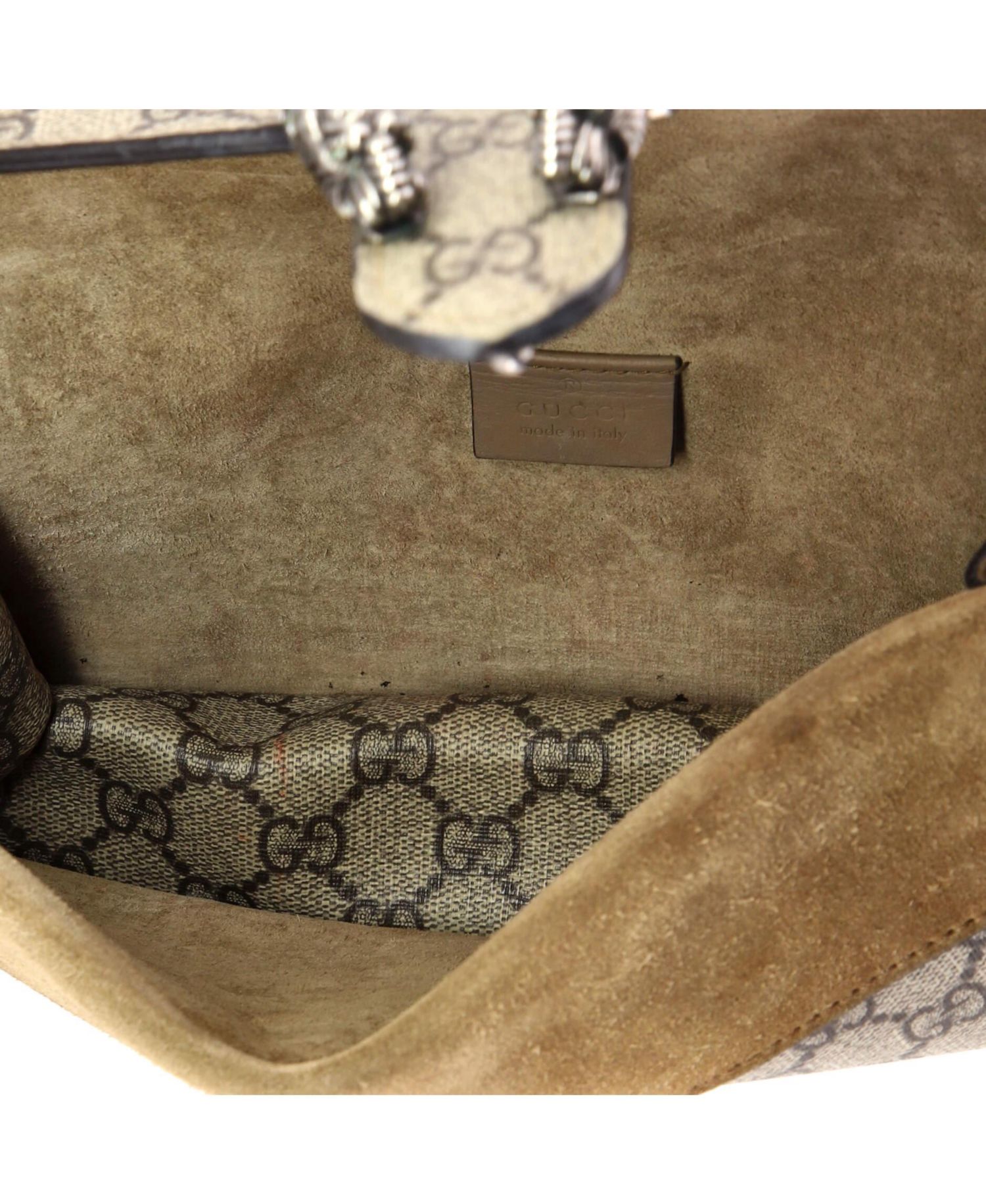 Small Dionysus Bag GG Coated Canvas with Crystal Embellished Metal