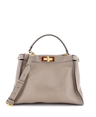 Regular Peekaboo Bag Leather with Plexiglass Detail