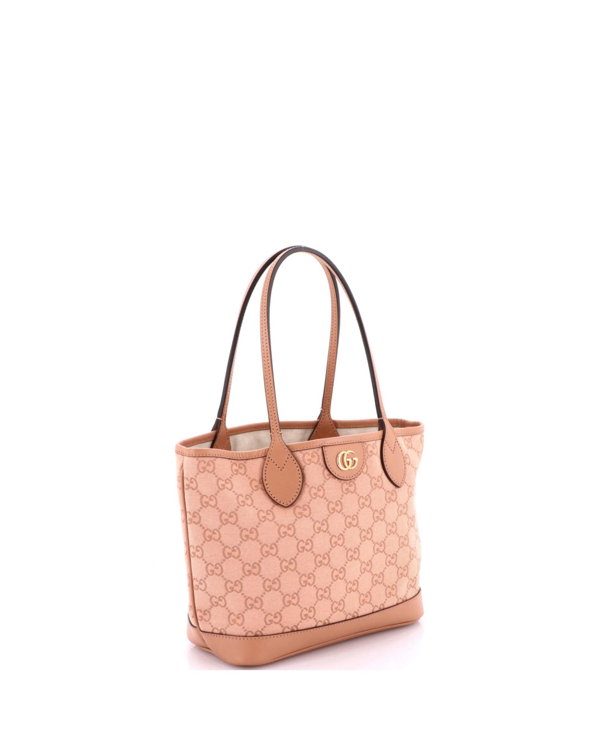Pre-Owned Gucci Small Ophidia Top Handle Shopping Tote Gg Canvas and Leather