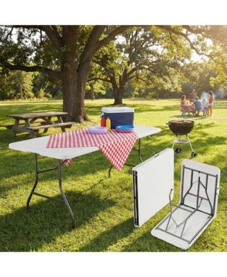 6FT Folding Table - Large, Waterproof & Easy Storage for Family Gatherings & Outdoor Dining