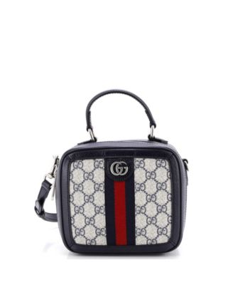 Mini Ophidia Zip Around Top Handle Bag GG Coated Canvas with Leather