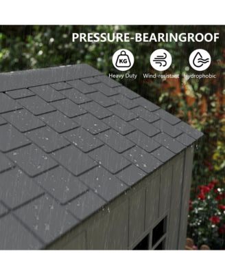 6.2 Ft. W X 8.6 Ft. D Durable Resin Outdoor Storage Shed With Floor And Double Doors