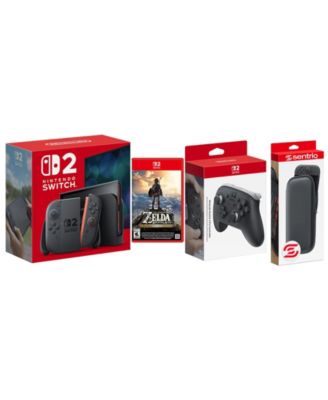 Switch 2 Console with Zelda Breath of the Wild, Pro Controller and Protective Case Bundle