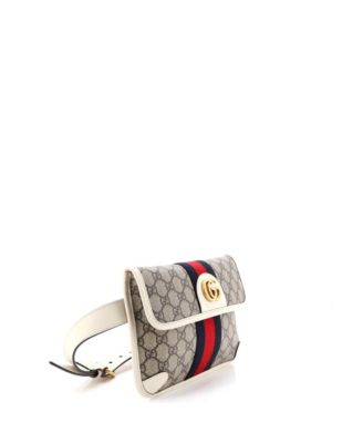 Ophidia Flap Belt Bag GG Coated Canvas with Leather