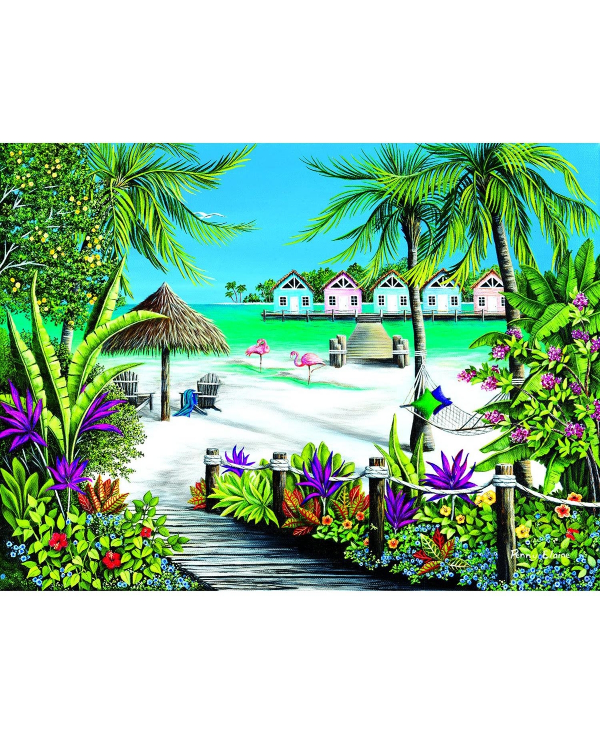 SunsOut Tropical Escape 500 piece Jigsaw Puzzle for Adults