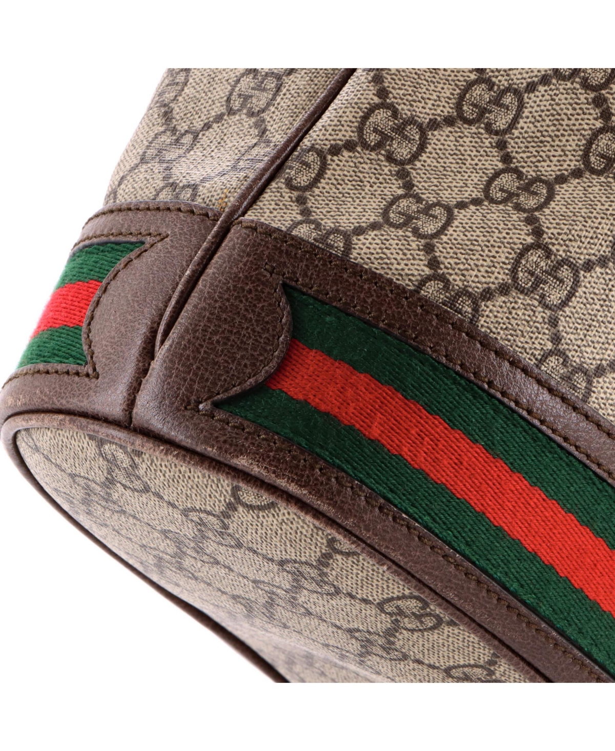 Pre-Owned Gucci Medium Ophidia Bucket Bag Gg Coated Canvas