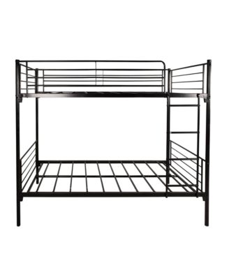 Twin Over Twin Metal Bunk Bed Ladder Storage No Box Spring