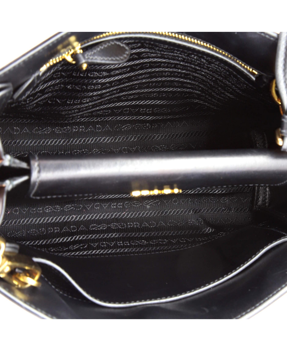 Pre-Owned Prada Small Bibliotheque Shoulder Bag Printed Leather