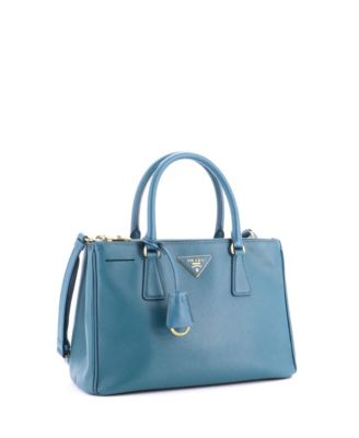 Small Double Zip Lux Tote Saffiano Leather