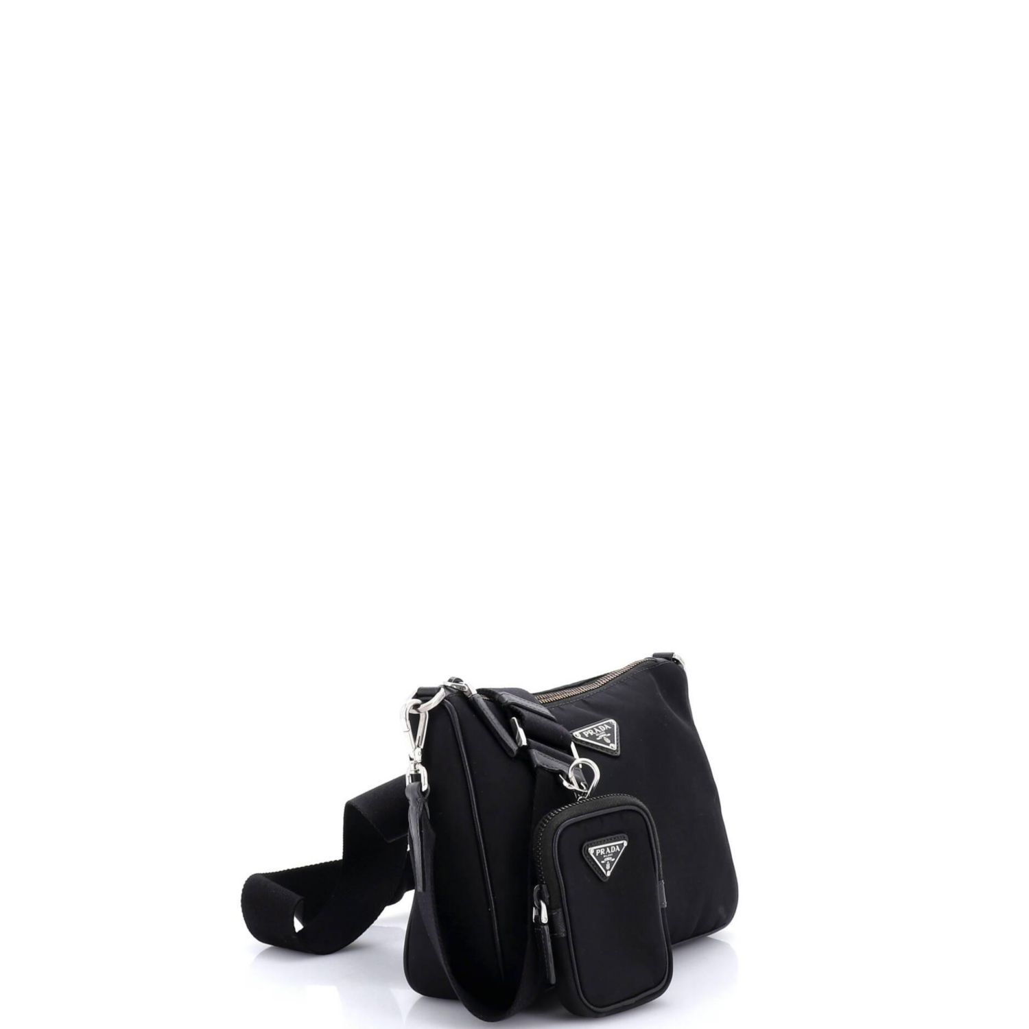 Small Re-Edition 2000 Double Zip Shoulder Bag Tessuto
