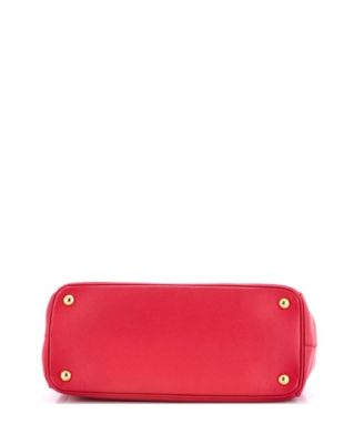 Small Double Zip Lux Tote Saffiano Leather