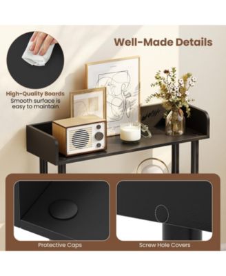 3-Tier Bookshelf with Anti-Tipping Kit and Industrial Storage Unit for Living