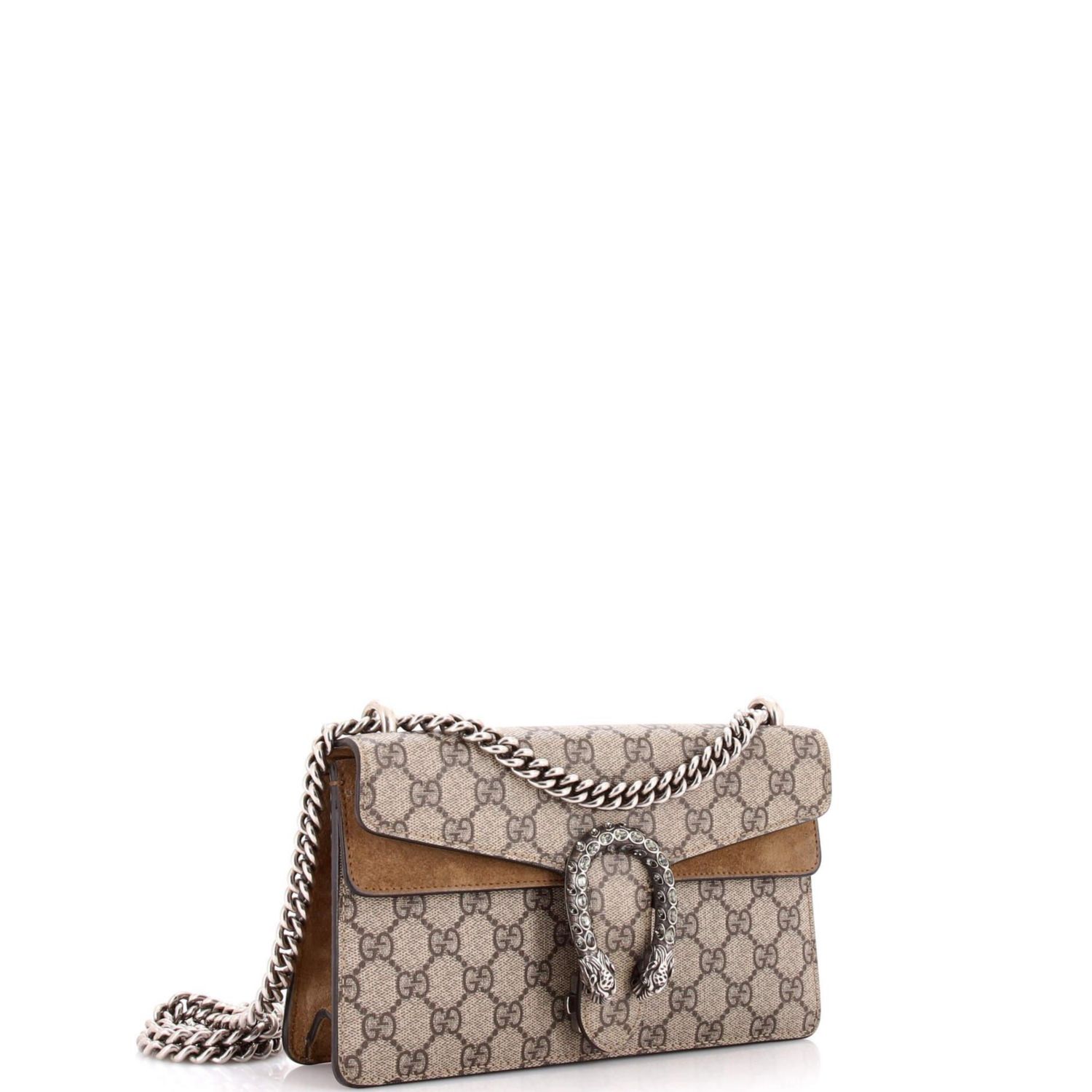 Small Dionysus Bag GG Coated Canvas with Crystal Embellished Metal