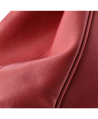 Large Double Zip Lux Tote Saffiano Leather