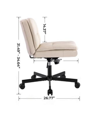 360° Swivel Home Office Desk Chair - Double-Layer Foam Cushion, Height Adjustable, 105°-120° Tilt, Metal Base for Study Room