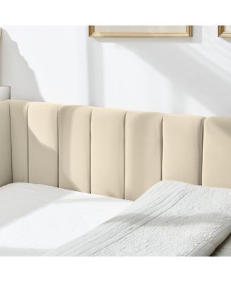 Velvet Tufted Daybed Backrest Armrest
