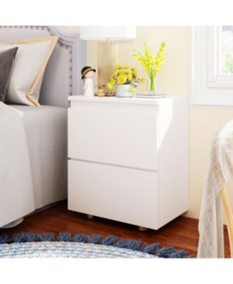 2-Drawer Nightstand, Bedside Table,Bedroom Dresser Chest