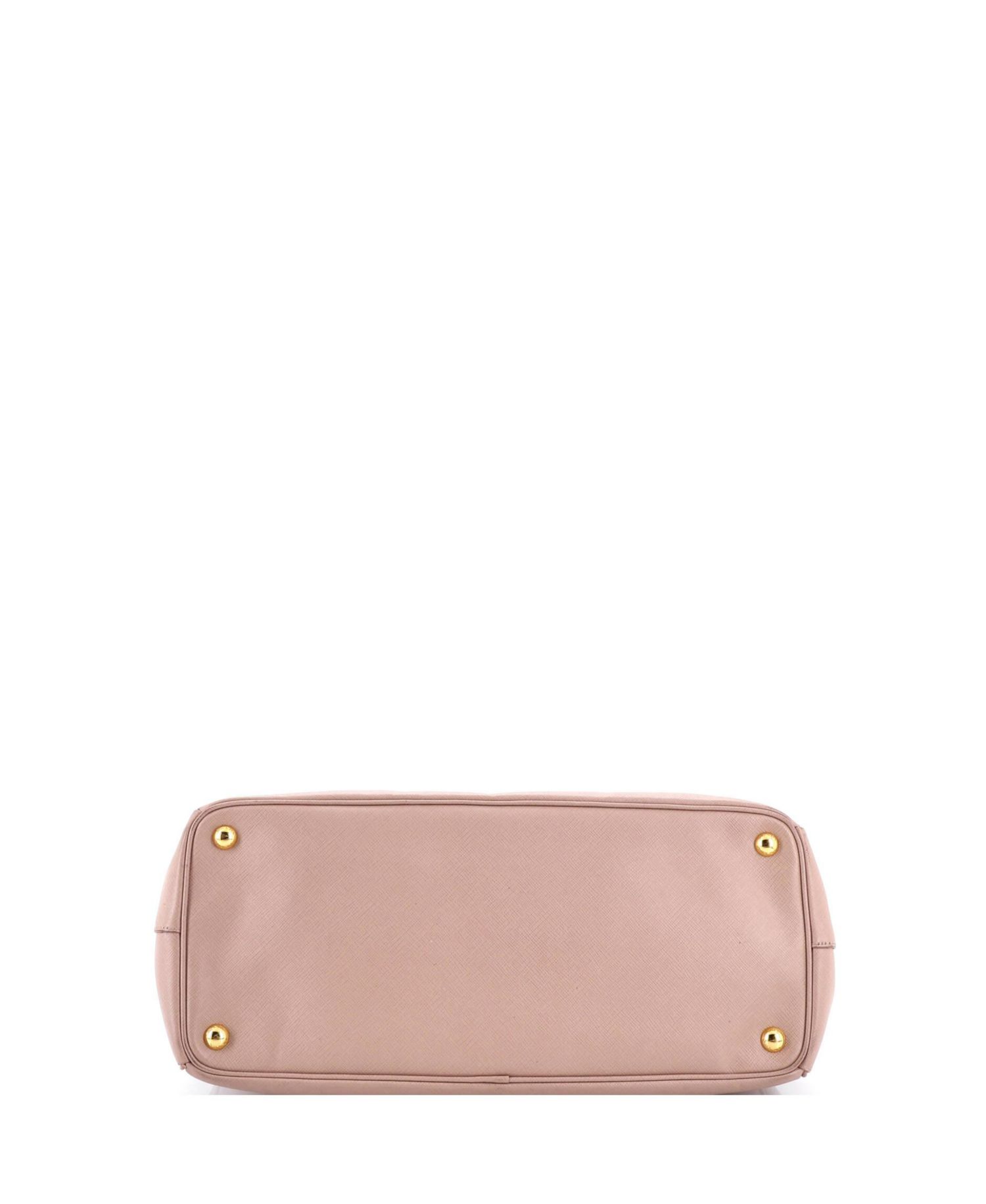 Medium Double Zip Lux Tote Saffiano Leather