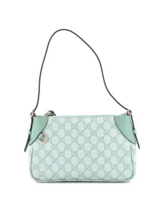 Small Emblem Shoulder Bag GG Coated Canvas with Leather