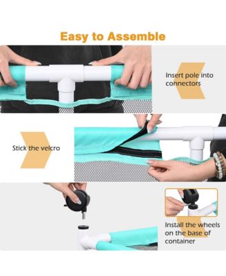 274 Gallon Pool Float Storage Bin Blue Cover Replacement Rolling Raft Noodles Cart Organizer