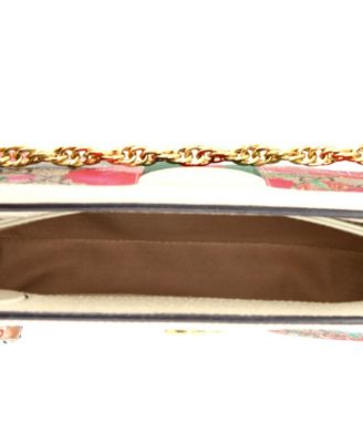 Small Ophidia Chain Shoulder Bag Flora GG Coated Canvas