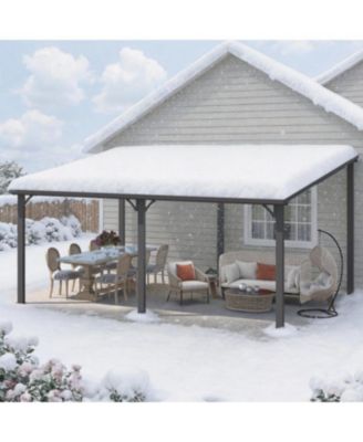  Hardtop Gazebo Outdoor Pergola Lean to Metal Pergolas