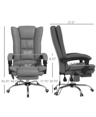 Vibration Massage Office Chair with Heat and Footrest