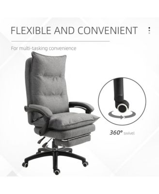 360degree(s) Swivel Executive Home Office Chair with Adjustable Height and Retractable Footrest