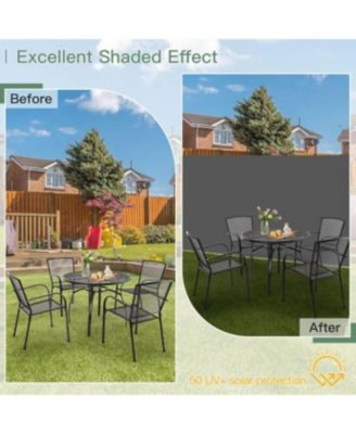 Retractable Side Awning, Double Side Awning, Waterproof Folding Outdoor Privacy