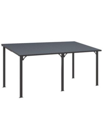 16' x 8' Hardtop Gazebo Outdoor Pergola Lean to Metal Pergolas