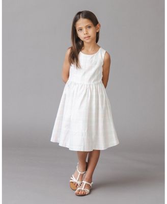 Toddler Girls Organic Stretch Poplin Button Back Party Dress