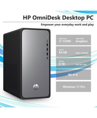 OmniDesk Tower Desktop Intel Core i7 16GB RAM Intel UHD Graphics 1TB SSD Storage Windows 11 Pro
